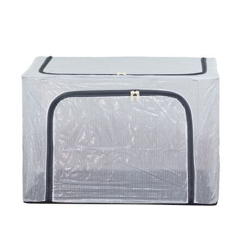 Caixa Organizadora Multiuso Plastico Transparente Tampa Alta Capacidade Organizador Cozinha Escritorio Banheiro
