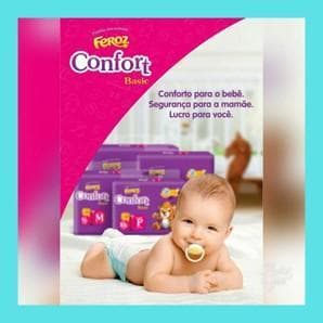 FRALDA DESCARTÁVEL FEROZ CONFORT BASIC MEGA C/ 50 UNID TAMANHO ( G )
