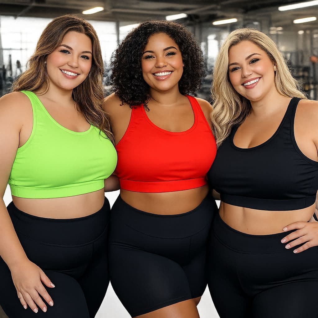 Kit 2 Top Fitness Feminino Moda Plus Size Roupas Femininas Varias Cores Alça Nadador |1144| Pronta Entrega