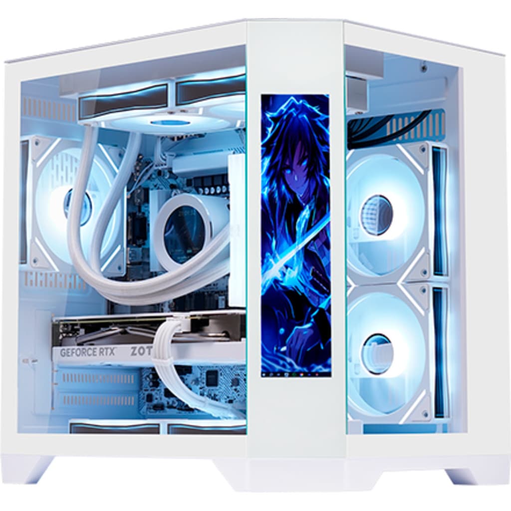 Gabinete Gamer K-mex Aquário CG-W2KV Com Monitor Dynamic