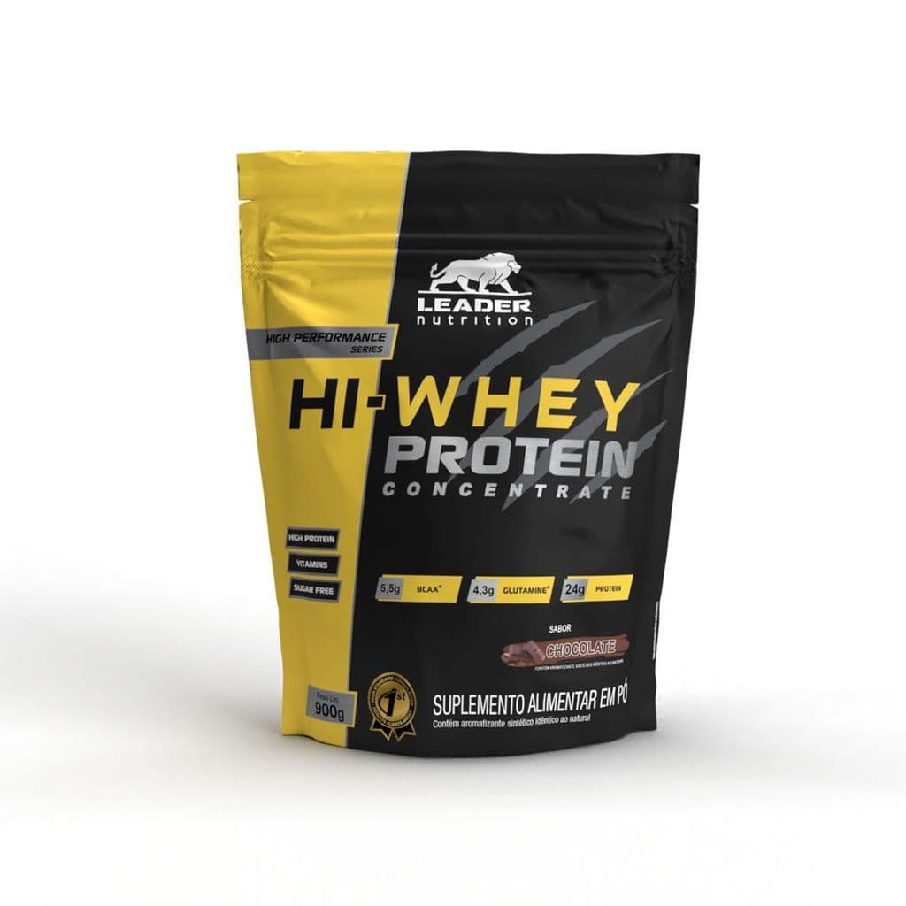 Hi-Whey Protein Concentrate 100% - 900g Refil Chocolate - Leader Nutrition