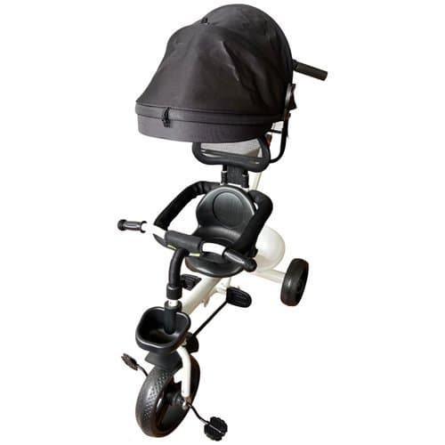 Triciclo Infantil Empurrador Ajustavel Conforto Seguro Design Moderno Branco Diversao