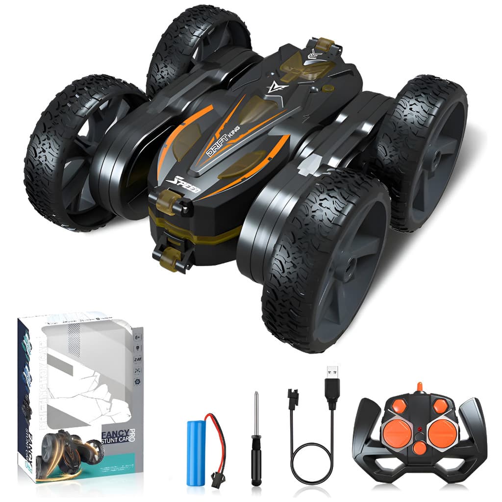 Carrinho Controle Remoto Acrobatico 360 Graus Pirueta Carro Maluco Off-Road 4x4 Bateria Recarregavel