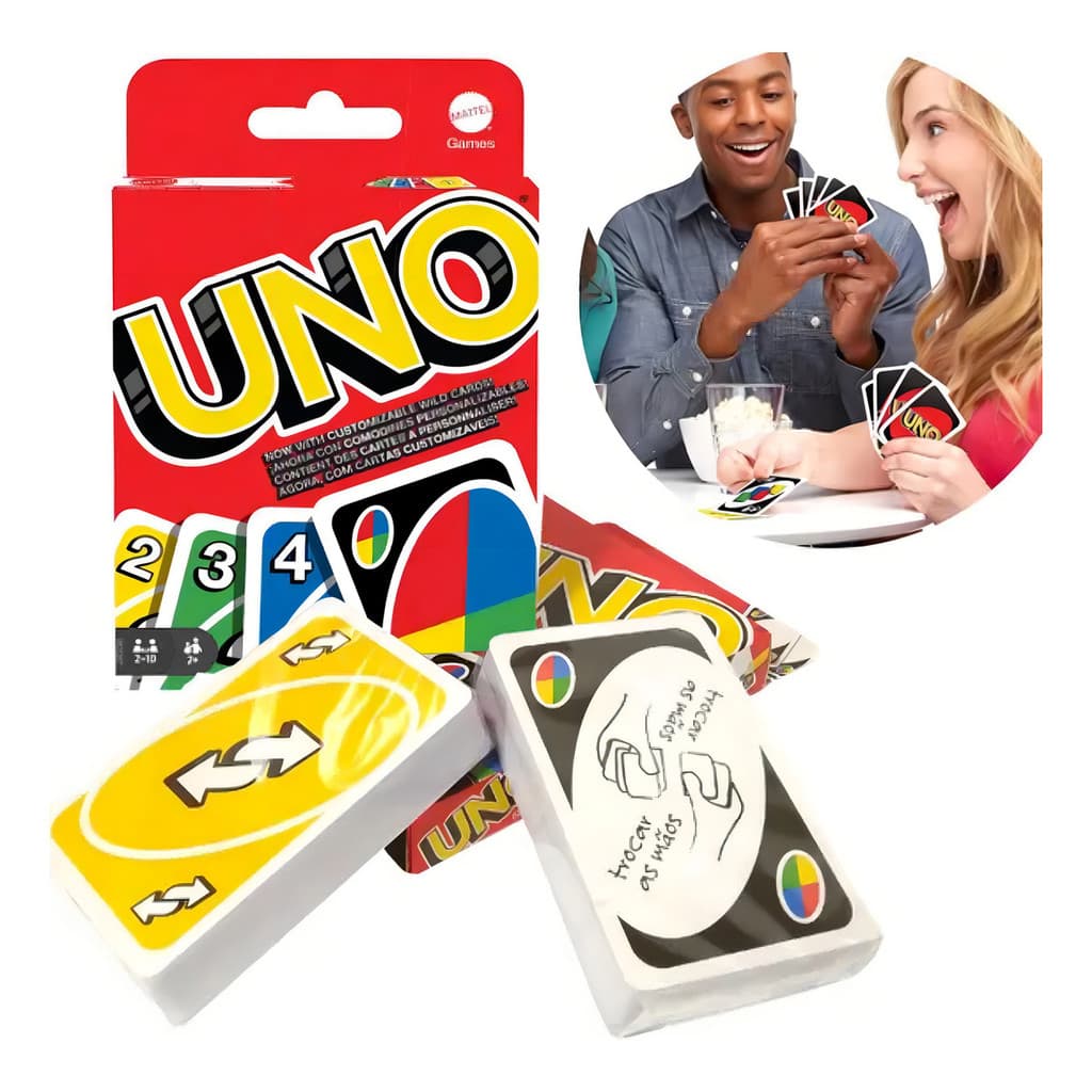 Jogo UNO Original Mattel Cartas Divertidas para Família e Amigos
