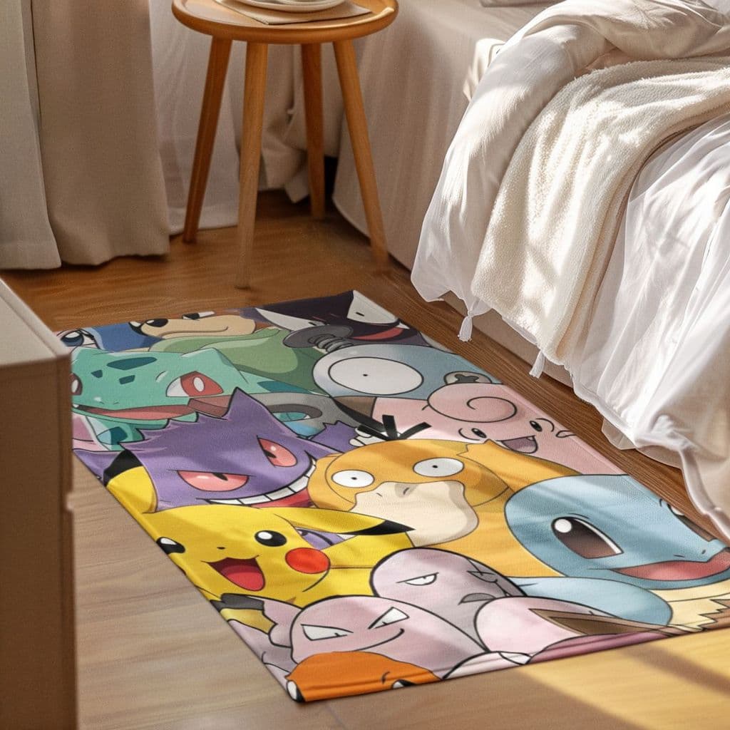 Tapete Decorativo 118x70cm Antiderrapante Sala, Quarto e Escritório Personagens