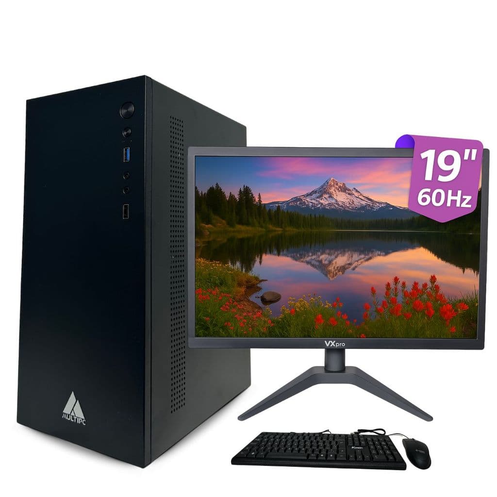 Computador Completo I3 8GB RAM SSD 240GB com Monitor Teclado e Mouse Ideal Escritório Estudo Home Office
