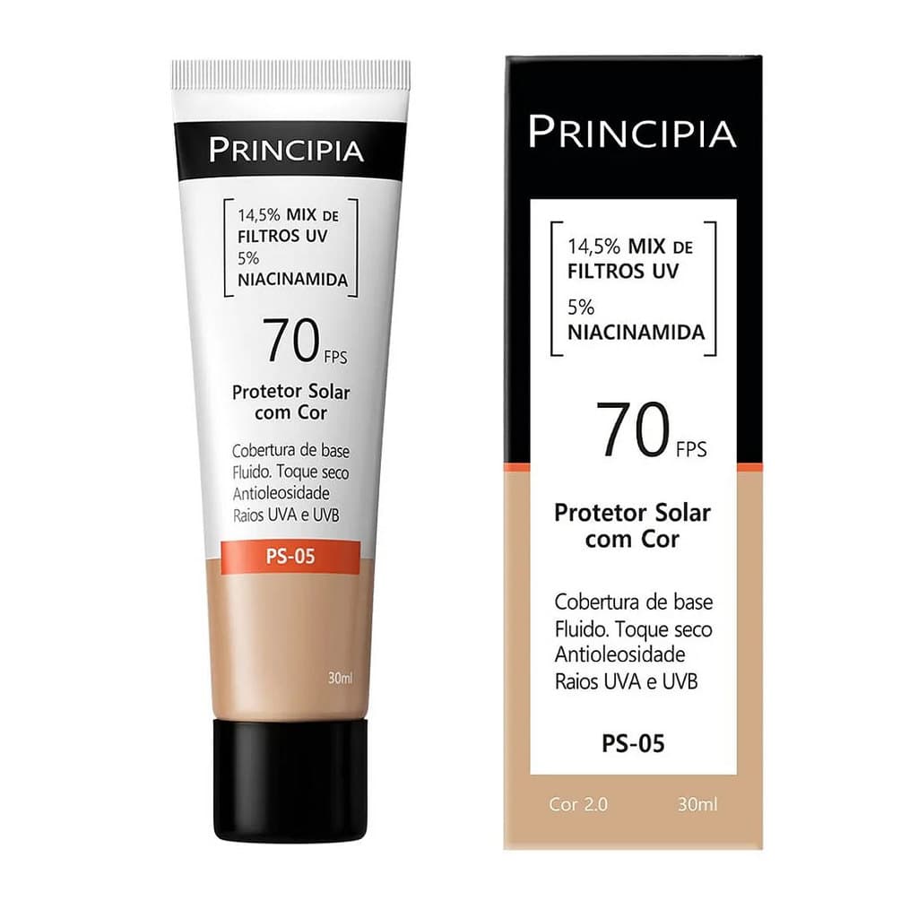 Protetor Solar Principia Niacinamida FPS70 Cor 2.0 PS-05 30ml