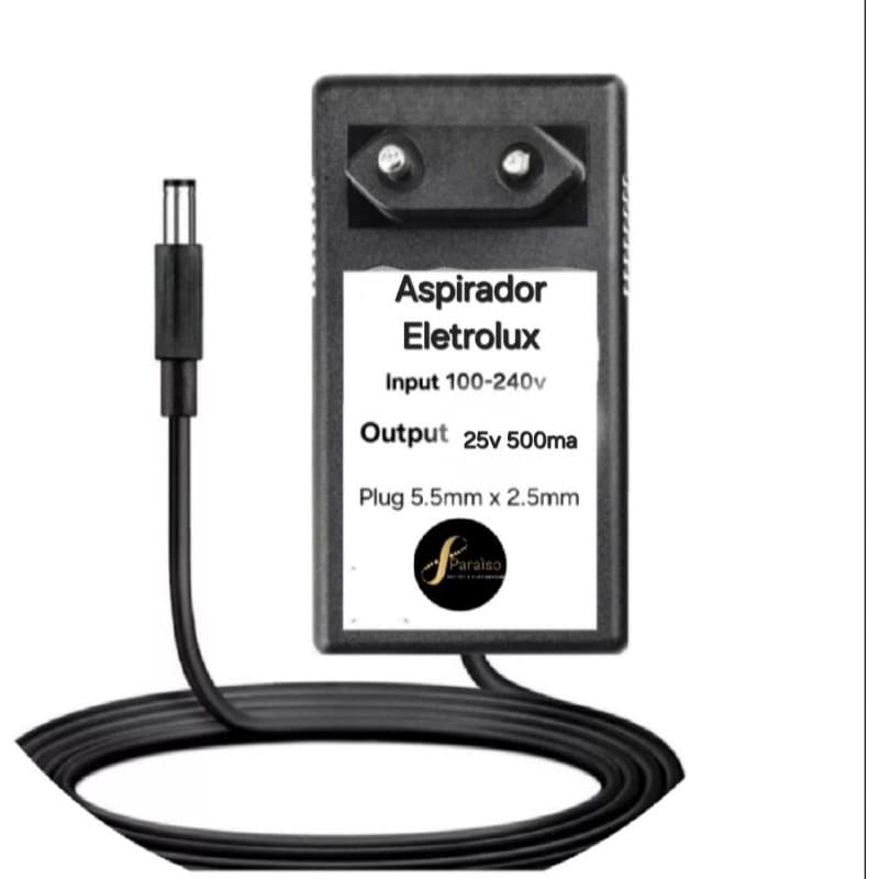 Fonte Carregador P/ Aspirador Eletrolux Ergorapido 25v 500ma