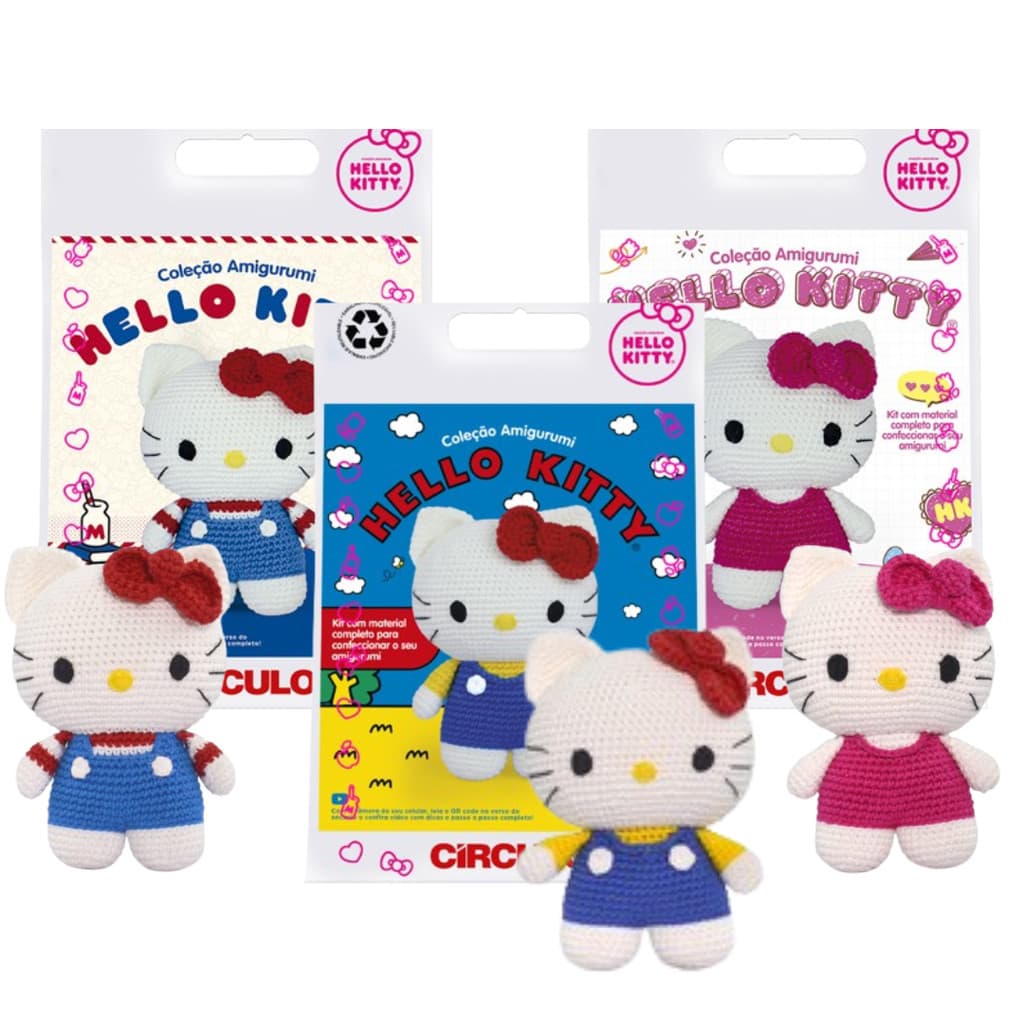 Kit Amigurumi Coleção Hello Kitty - Circulo para Croche