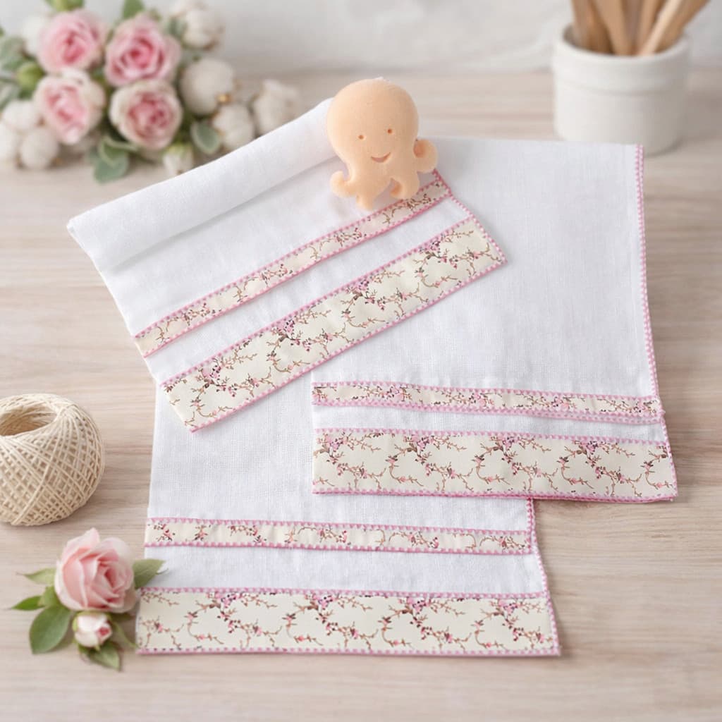 Kit 3 Toalhas de Fralda Recém Nascido Diversas Estampas
