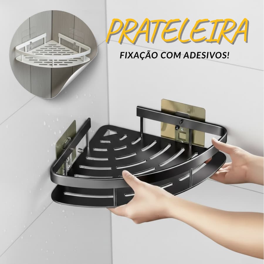 Prateleiras Suportes Organizador De Parede Alta Resistência E Fixação Para Banheiro E Cozinha Top