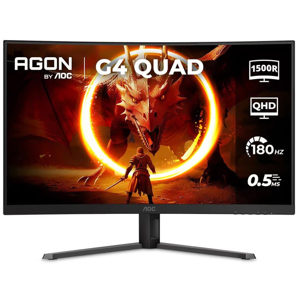 Monitor Gamer Curvo 32 LED AOC AGON CQ32G4E/57 QHD 180Hz 0,5ms
