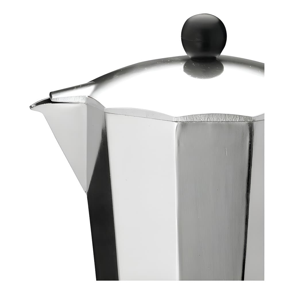 Cafeteira Italiana Inox 450ml 9 Xícaras Café Expresso  Cinza