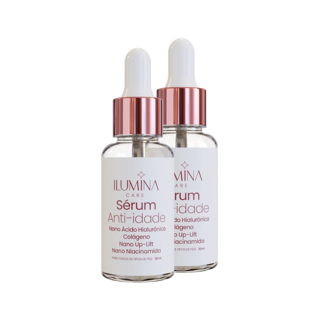 Kit 2 Sérum Facial Hidratante Anti-Idade 30ml Ilumina Care
