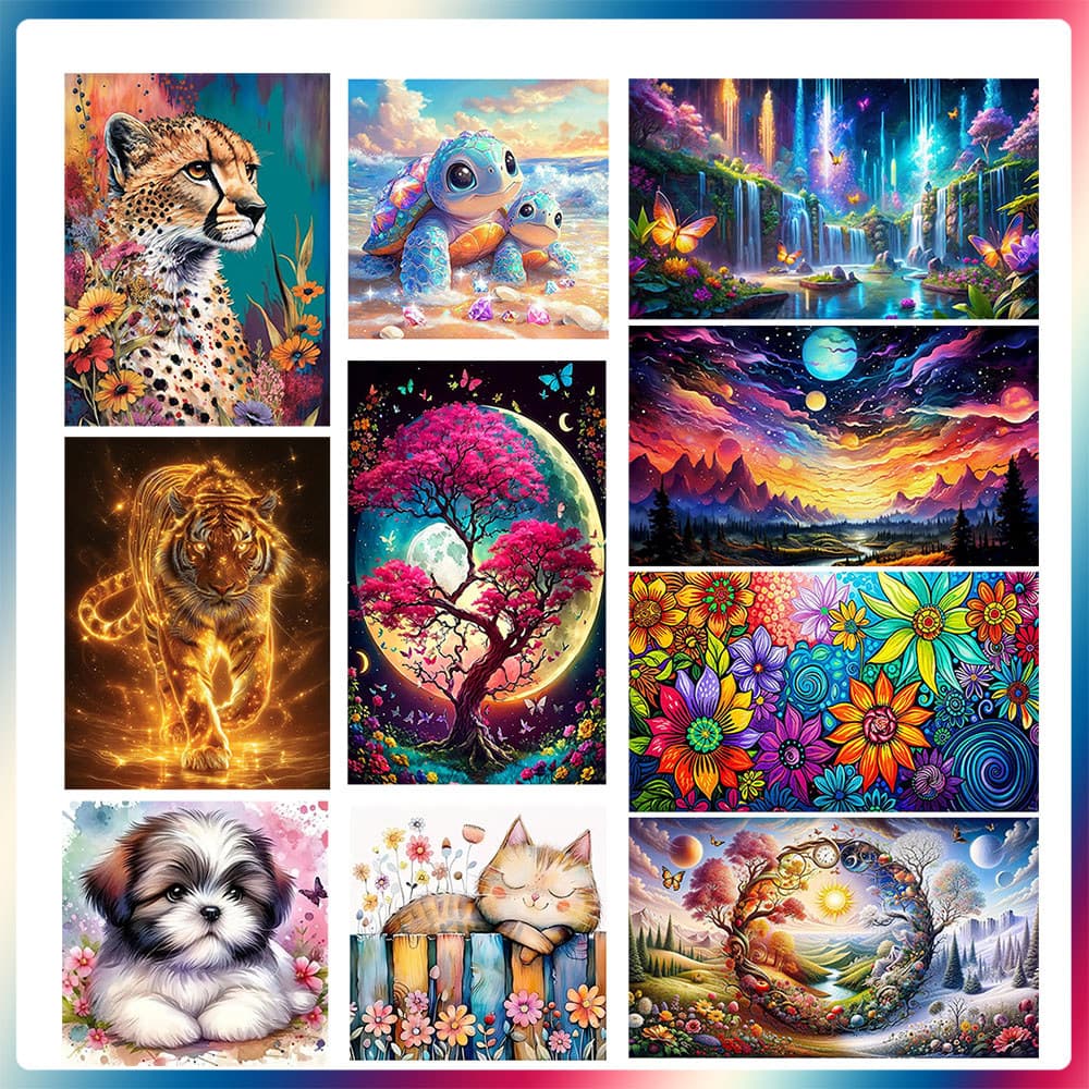 Pintura com diamantes 5D presente de decoração de parede para casa pintura com diamantes quadrado pintura artesanal DIY