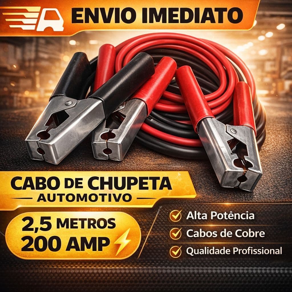 Cabo de Transferência Para Chupeta Carga de Bateria Para Carro Veículos Com 2,5m 200amp 12V