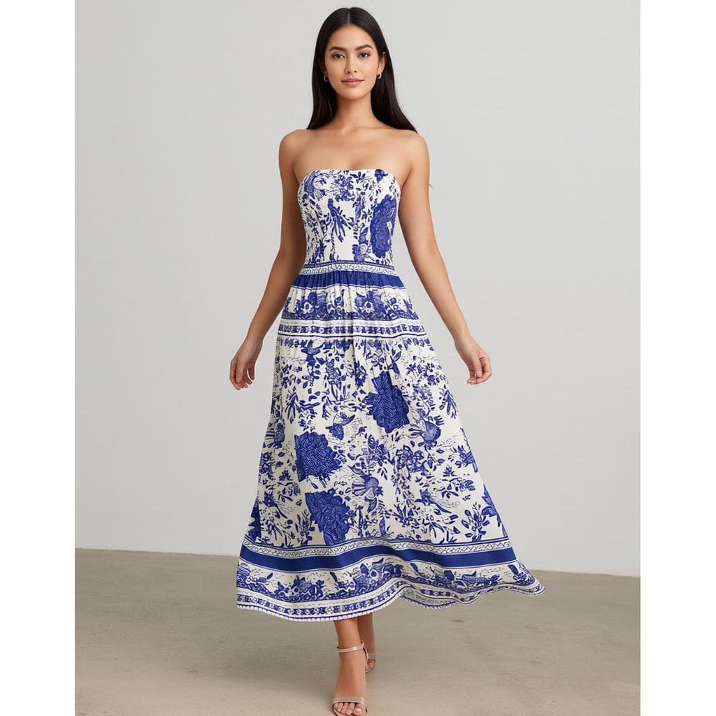 Vestido Feminino Floral Tomara que Caia Vestido com Elastex Feminino Luxo Vestido Longo Plus Size