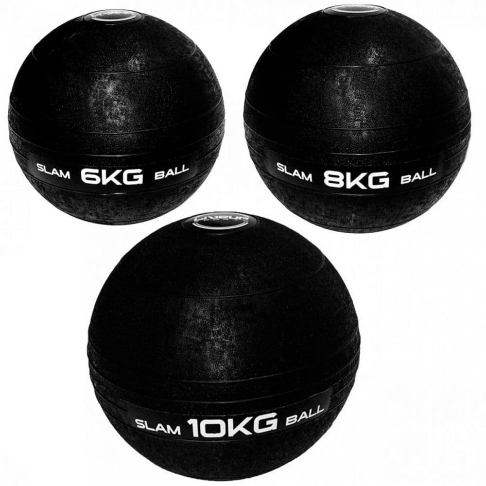 Kit Bola Slam Ball 6kg + 8kg + 10kg Preta para Treino