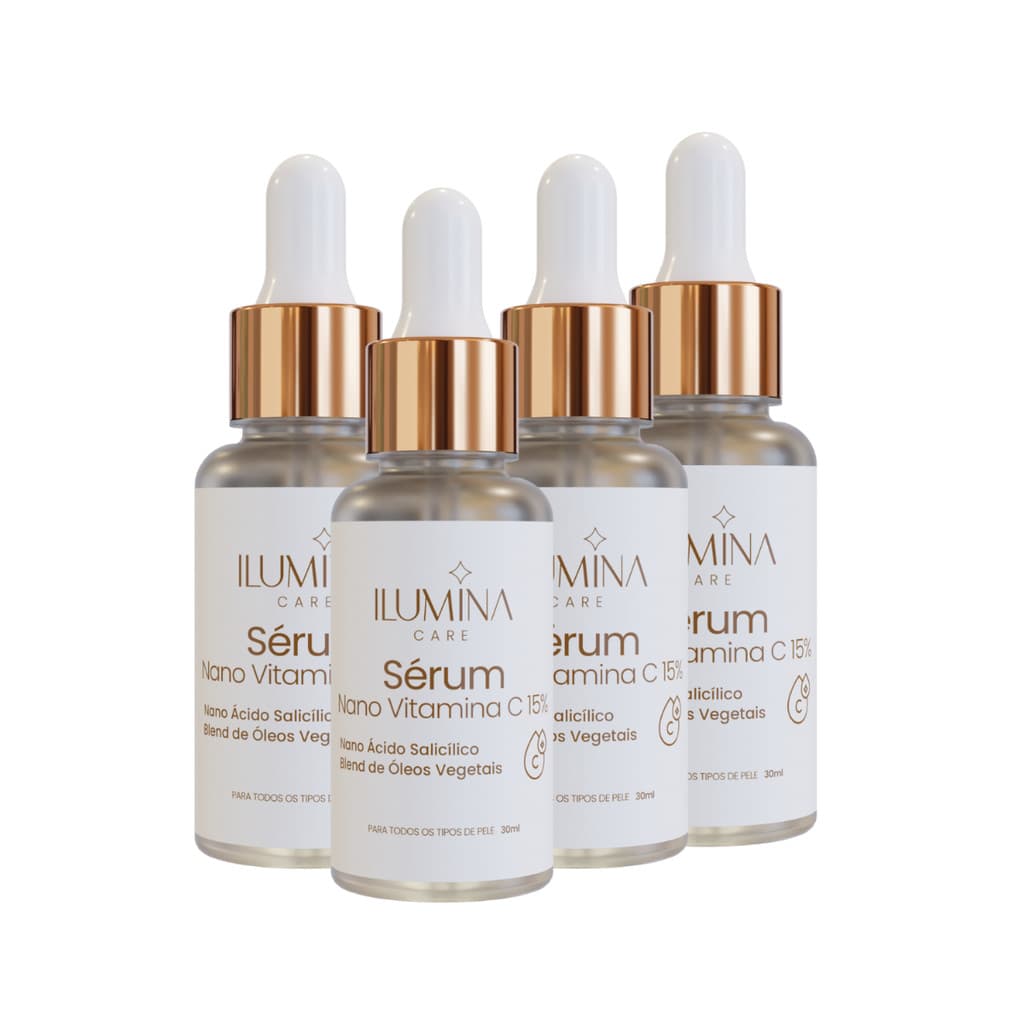 Kit 4 Sérum Vitamina C 15% 30ml Ilumina Care