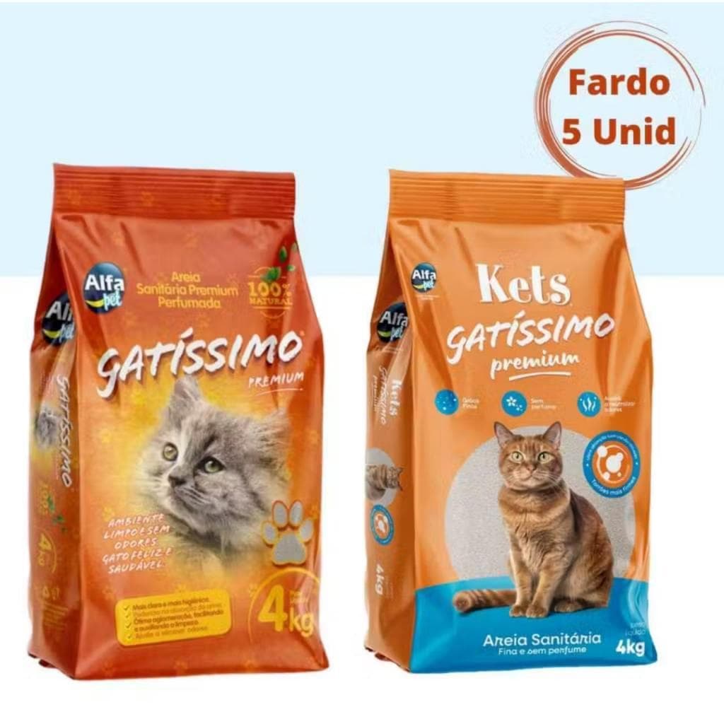 Areia Sanitária Higiênica Para Gatos Anti Odor Gatíssimo Pacote de 4kg