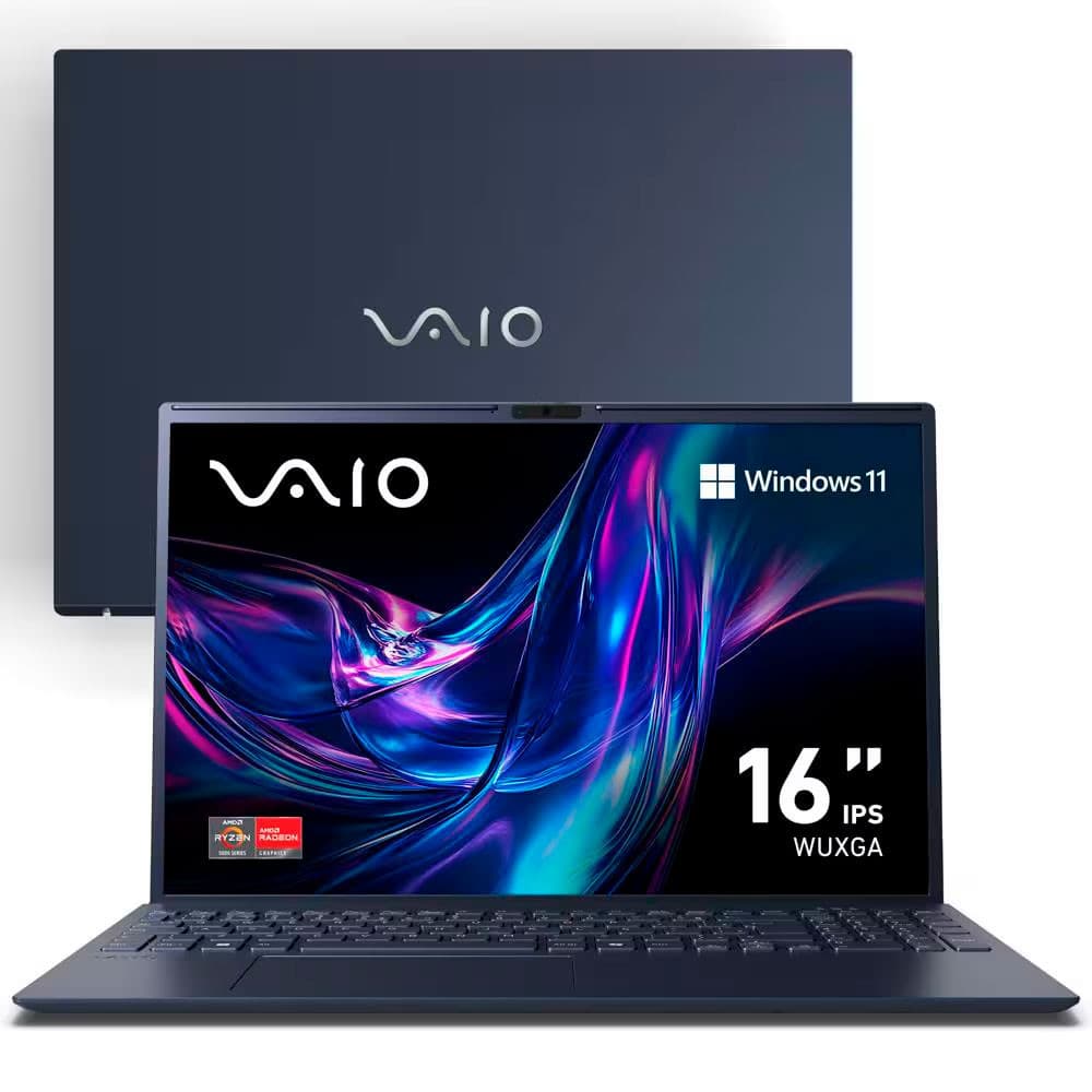 Notebook VAIO FE16 Ryzen 5-5625U 16GB RAM 512GB 16 Polegadas