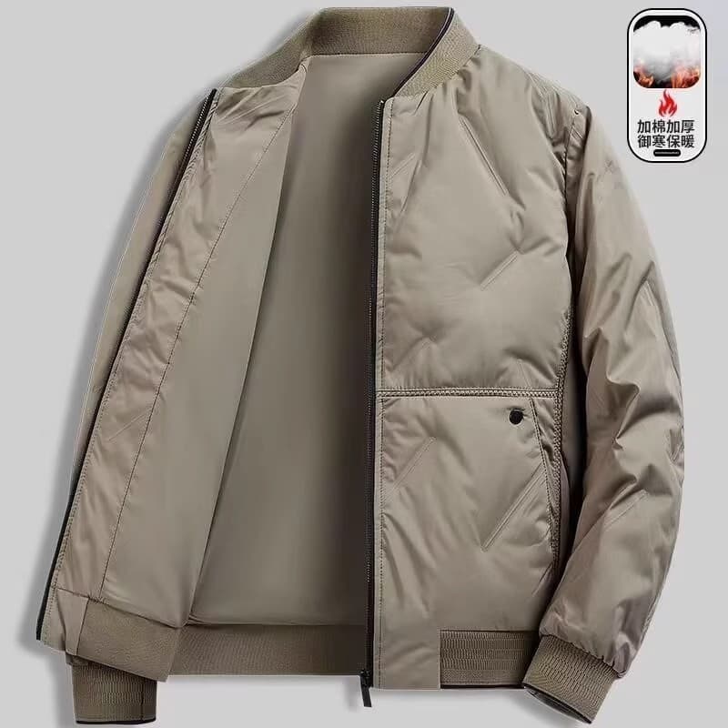 Americano Retro Street Wear masculino leve jaqueta de inverno High-End Casual masculino gola de beisebol jaqueta
