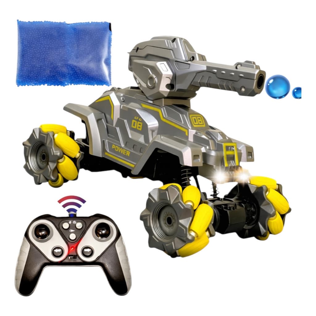 Carrinho Controle Remoto Tanque Lança Bolinhas Gel Drift