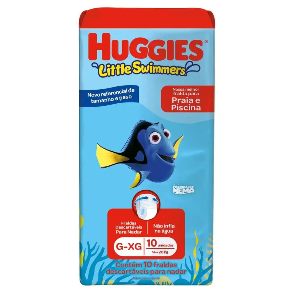 Fralda Huggies Praia e Piscina Little Swimmers G-XG 10 Unidades