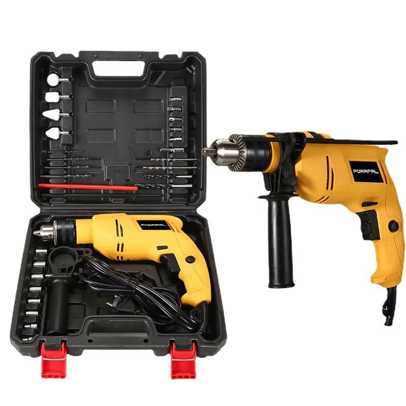 Furadeira de Impacto e Parafusadeira 480W POWAPAL Com Maleta e Acessórios 110V