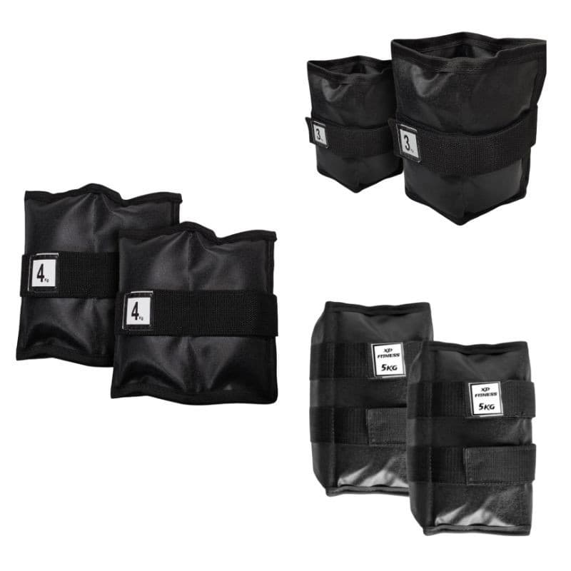 Tornozeleira de 3kg, 4kg, 5kg pares. O kit De 3 a 5 kg Caneleira Profissional Academia, Treino em Casa