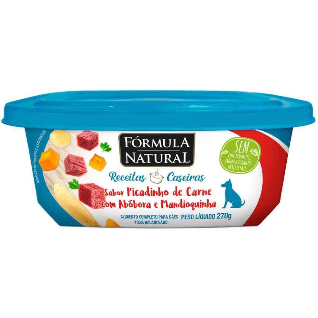 Ração Úmida  Fórmula Natural Receitas Caseiras para cachorros sabor Picadinho de Carne 270g
