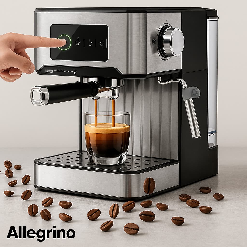 Cafeteira Expresso Com Vaporizador 20 Bar Painel Touch 127V 1,6 Elétrica 750W Automática Allegrino