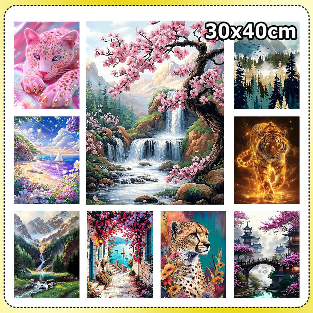 Pintura com diamantes quadrados decoração de parede para casa pintura com diamantes 5D pintura artesanal DIY 30x40cm
