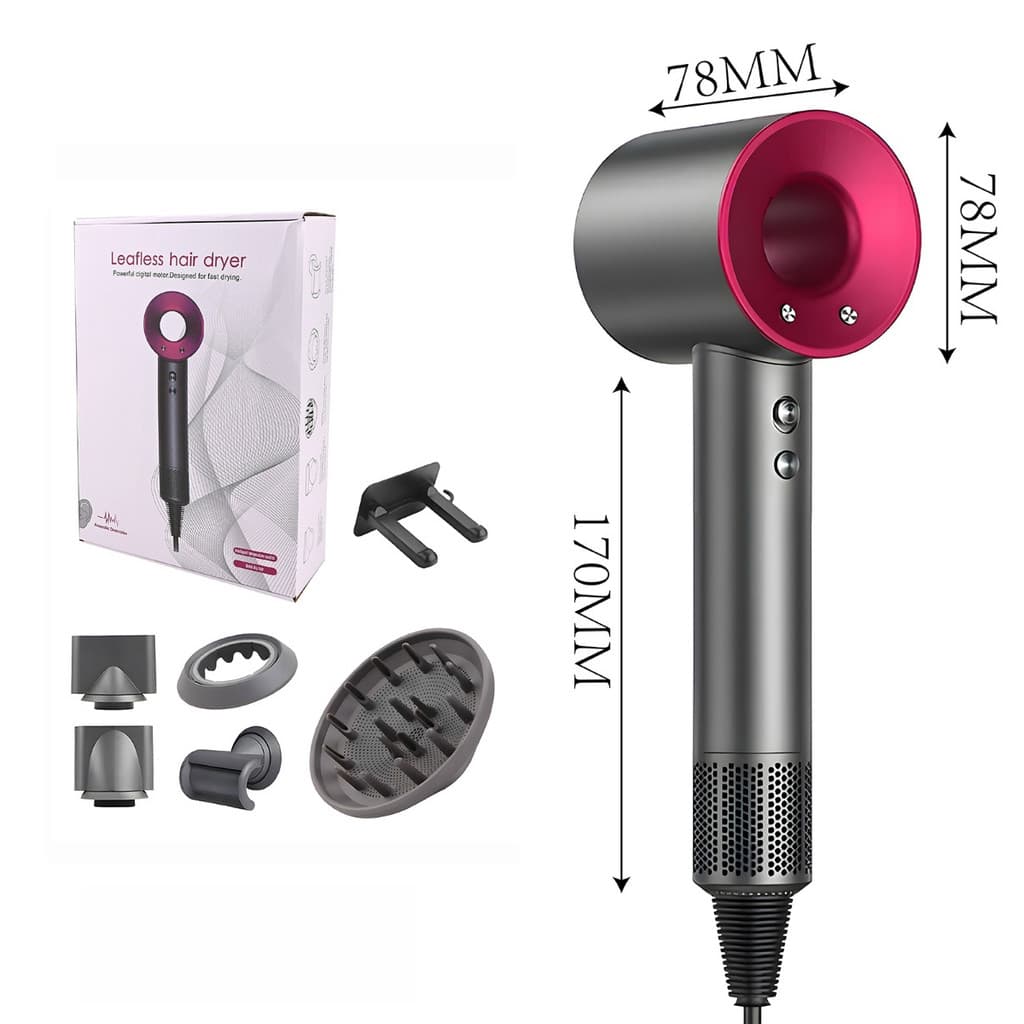 Secador de Cabelo Profissional Íons Negativos 5 Bicos Motor DC Potente Uso Doméstico e Salão 110V