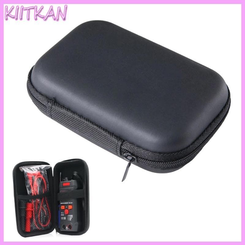KIITK Multímetro Digital Bolsa Preto EVA Hard Case Armazenamento À Prova D Choque Transporte Bolso Mal
