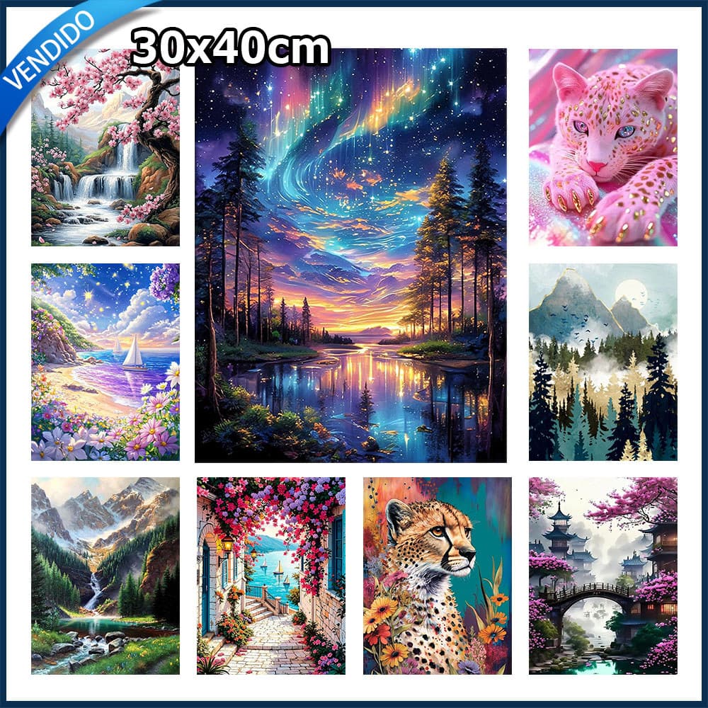30x40cm Pintura com diamantes quadrados 5D pintura com pontos de diamantes feita à mão presentes de decoração para casa