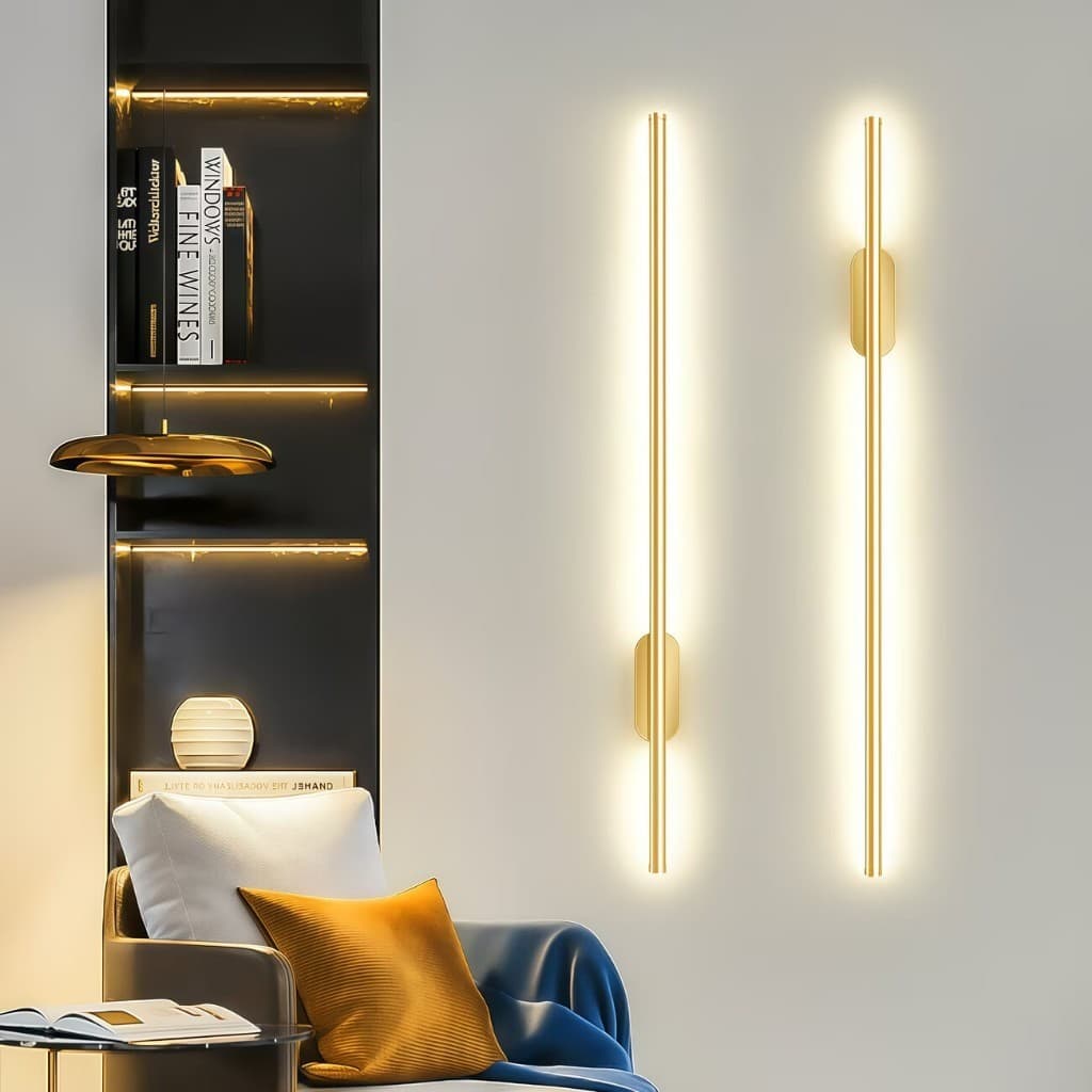 Luminária de parede linear moderna 80CM 13W com ajuste de luz em três cores