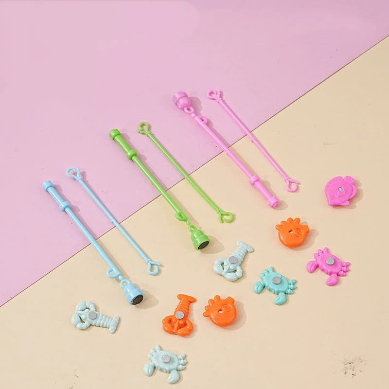 【5PCS】Brinquedos de pesca magnética dos desenhos animados brinquedos educativos da primeira infância treinamento de
