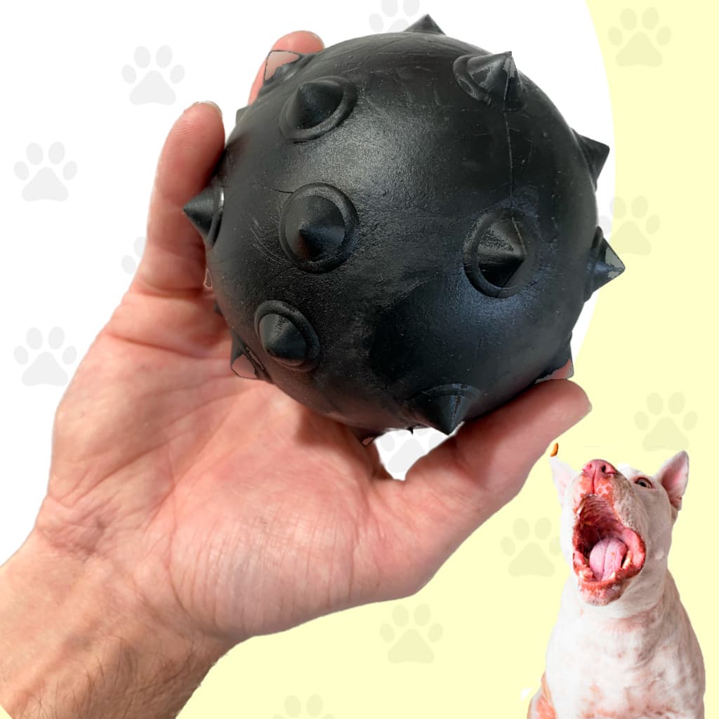 Brinquedo Para Cães Grande Porte Bola Cravo Maciça Pesada Mordedor Cachorros Grandes G
