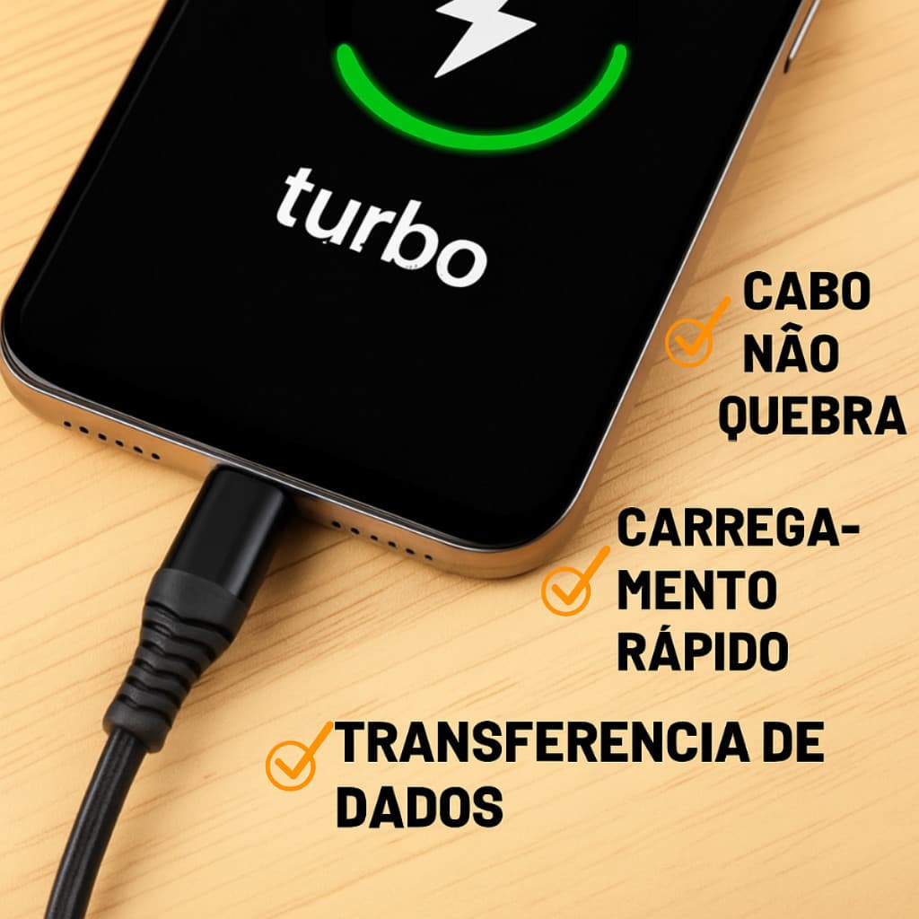 Cabo Carregador Celular Tipo C de carga ultra Rápida mais vendido envio imediato