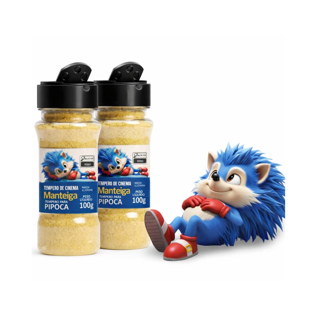 Kit 3 Tempero de Cinema Pipoca Manteiga Pote Azul 100g Cada - Mais Tempero Oficial