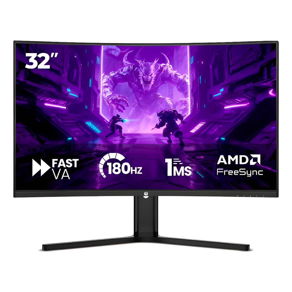 Monitor Gamer Curvo Haiz 32 Va 180hz Qhd 1ms Freesync R1500