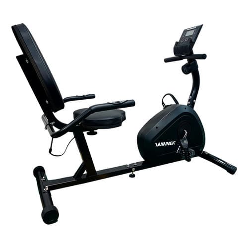 Bicicleta Ergométrica Horizontal Magnética Winnek   De Ajustes Sensor De Pulsaçao Pedal Com Cinta Ajustavel Preto