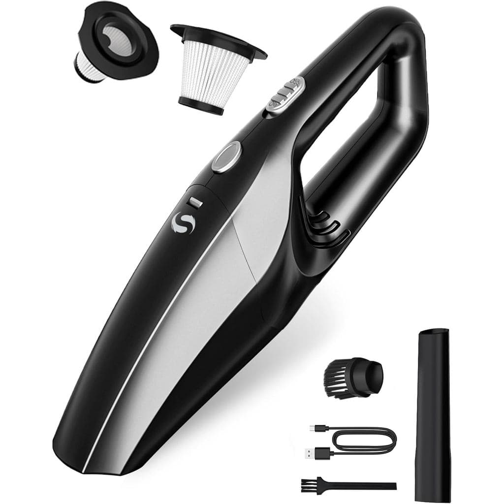 Aspirador de pó portátil sem fio para carro, mini aspirador recarregável com forte sucção para carro, casa, escritório e