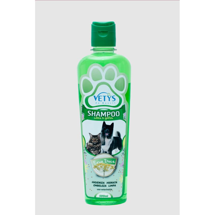 Shampoo Pet Erva Doce Vetys do Brasil 500ml (para cães e gatos)