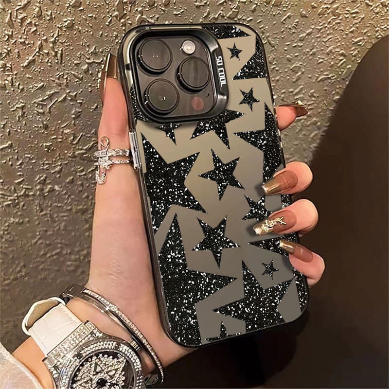 Estrela Brilhante Capinha Para IPhone 17 13 12 11 Normal X XR XS 8 7 15 14 16 PRO MAX PLUS Ar Silicone Capa De Telefone