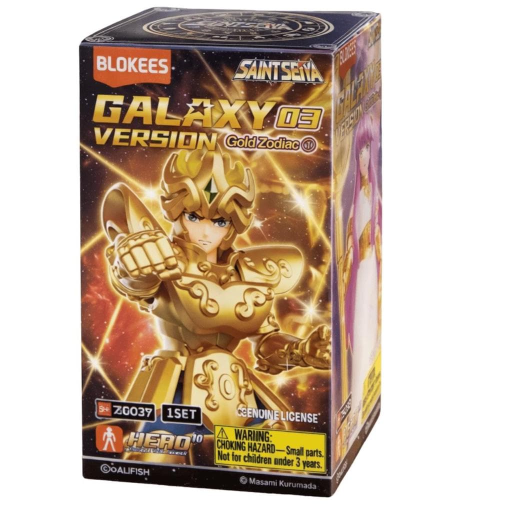Blokees Saint Seiya Galaxy Version 03 Gold Zodiac Boneco Articulado Colecionável