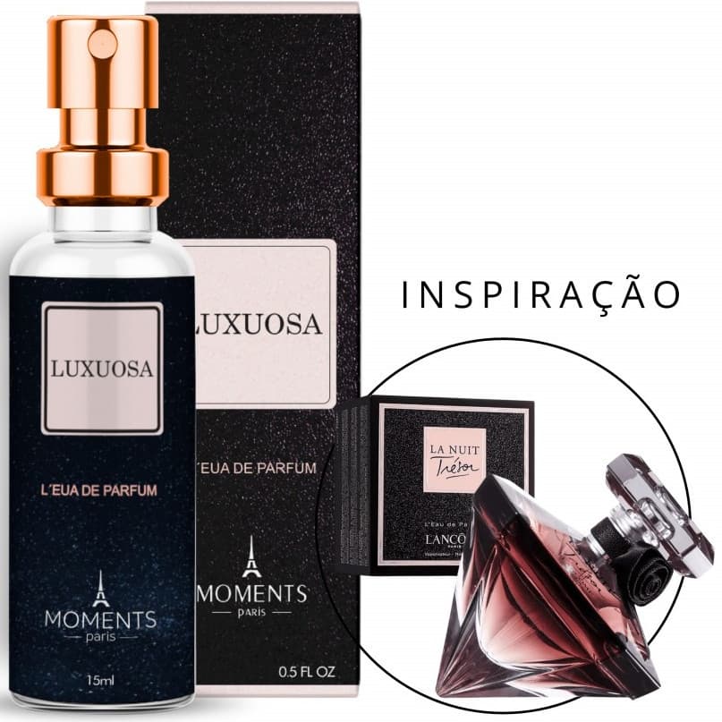 Perfume Importado Contratipo Feminino Luxuosa Eau de Parfum EDP 15ml Moments Paris Bolso Viagem