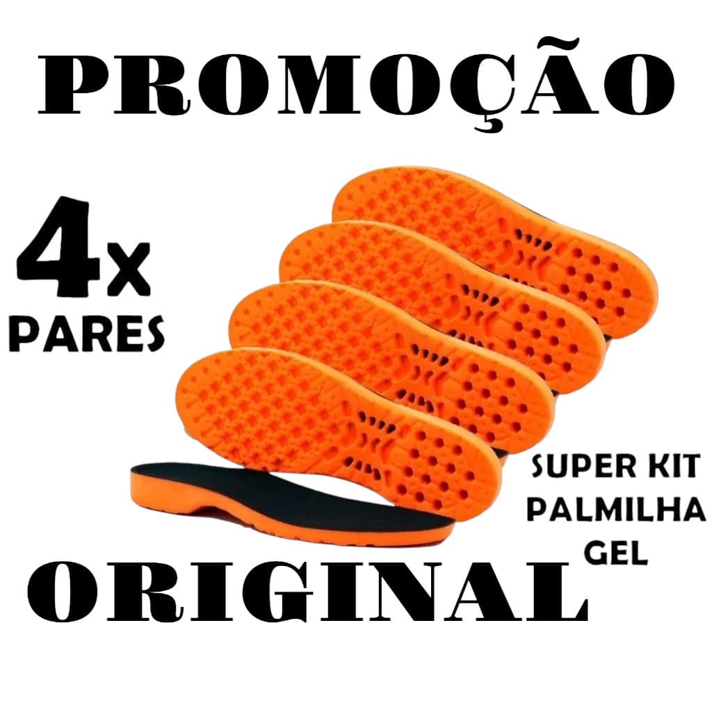 Palmilha de Gel Anatômica P.u Confortável Macia Ortopédica Ideal Para Quem Trabalha em Pé Horas