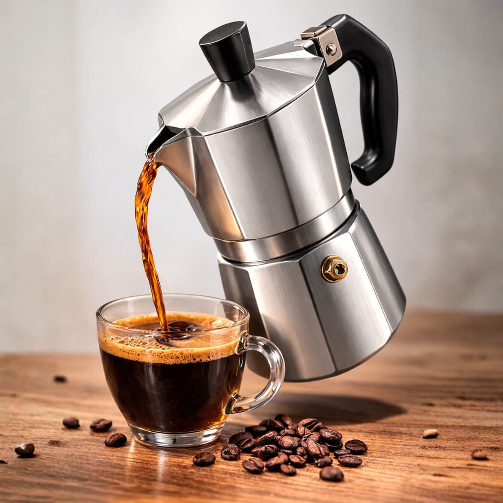 Cafeteira Italiana Luxo 3 Xícaras Aço Inox Café Expresso